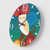 Blauwe zonnehoenders grote klok (Hoek)