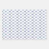 Blauwe zonneschijn en regenboogpapierbladen inpakpapier vel (Voorkant 3)