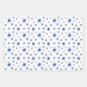 Blauwe zonneschijn en regenboogpapierbladen inpakpapier vel (Voorkant)