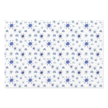 Blauwe zonneschijn en regenboogpapierbladen