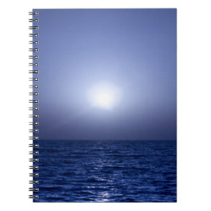 Blauwe zonsondergang notitieboek
