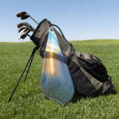 Blauwe zonsondergang op het meer golfhanddoek (Groen)