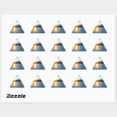 Blauwe zonsondergang op het meer sticker (Vel)