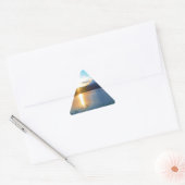 Blauwe zonsondergang op het meer sticker (Envelop)