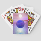 Blauwe Zonsondergang Pokerkaarten (Achterkant)