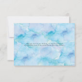 Blauwe zoute zeebries Aquarel RSVP-kaarten Kaart (Achterkant)