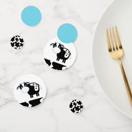 Blauwe Zuivel Koe Baby Shower Confetti