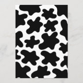 Blauwe Zuivel Koe Jongen Baby Shower Advieskaarten Advieskaart (Achterkant)