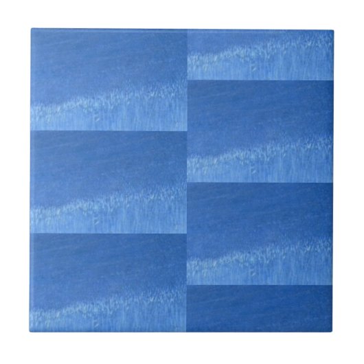 Blauwe zure geometrische ontwerperdecoratieve tege tegeltje (Voorkant)