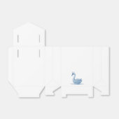 Blauwe zwaan bedankdoosjes (Uitgevouwen)