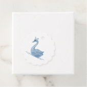 Blauwe zwaan bedankjes labels (In situ)