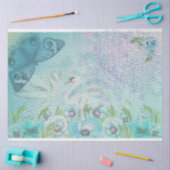 Blauwe zwaan en Waterverf vlinder Tissuepapier (Craft)