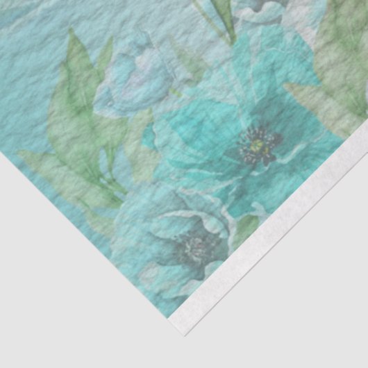 Blauwe zwaan en Waterverf vlinder Tissuepapier (Detail)