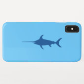 Blauwe zwaardvis Case-Mate iPhone case (Achterkant (horizontaal))