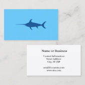 Blauwe zwaardvis visitekaartje (Voorkant / Achterkant)