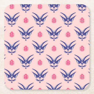 Blauwe Zwaluww & Roze Hart Kartonnen Onderzetters