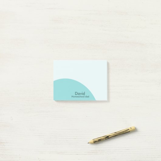 Blauwe zwammen homeschool vader post-it® notes (Op bureau)