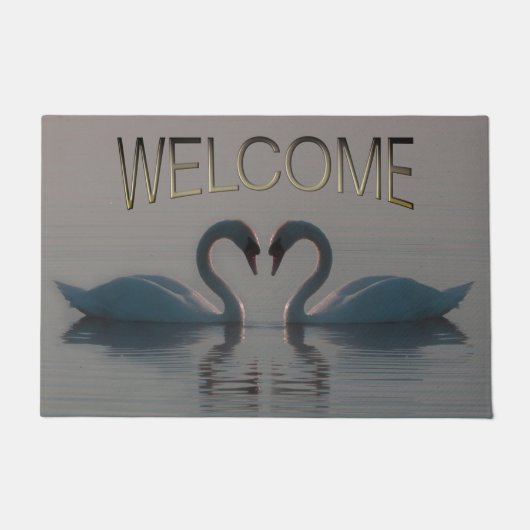 Blauwe zwanen moeten liefde zijn deurmat (Voorkant)