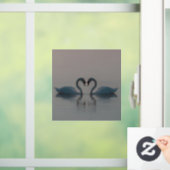 Blauwe zwanen moeten liefde zijn raamsticker (Huis)