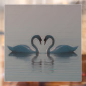 Blauwe zwanen moeten liefde zijn raamsticker (Vel 2)