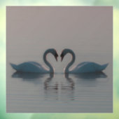 Blauwe zwanen moeten liefde zijn raamsticker (Vel 3)