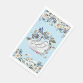 Blauwe Zwanen Papier Servet (Hoek)