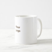 Blauwe zwarte acryl giet marmer voeg je logo toe koffiemok (Voorkant rechts)