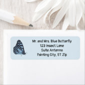 Blauwe zwarte Adresetiketten voor het schilderen v Etiket (Insitu)