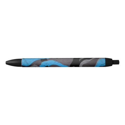 Blauwe zwarte Camouflage Militaire Oorlogsleger Af Zwarte Inkt Pen (Voorkant)