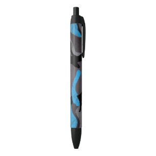 Blauwe zwarte Camouflage Militaire Oorlogsleger Af Zwarte Inkt Pen