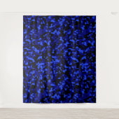 Blauwe zwarte Camouflage Wandkleed (Voorkant)