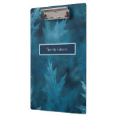 Blauwe zwarte eikenhouten bladeren klembord (Links)