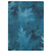 Blauwe zwarte eikenhouten bladeren klembord (Achterkant)