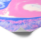 BLAUWE ZWARTE EN BROEIENDE ABSTRACTE VERDELING POSTER (Hoek)