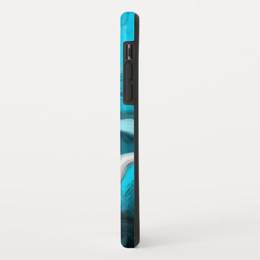 Blauwe, zwarte en witte marmer Case-Mate iPhone case (Achterkant/links)