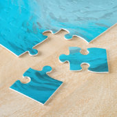 Blauwe, zwarte en witte marmer legpuzzel (Zijkant)