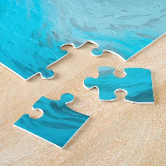 Blauwe, zwarte en witte marmer legpuzzel (Zijkant)