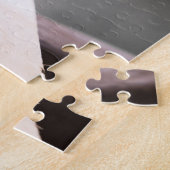 Blauwe zwarte en witte pauw 1014 stuks volwassen legpuzzel (Zijkant)