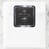 Blauwe zwarte etiketten voor mousserende glitter-L (Tas)