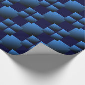 Blauwe zwarte gradiënt Abstracte achtergrond Cadeaupapier (Hoek)