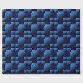 Blauwe zwarte gradiënt Abstracte achtergrond Cadeaupapier (Vlak)