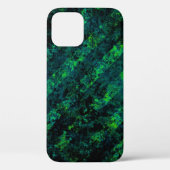 Blauwe zwarte groene gestreepte achtergrond met bl Case-Mate iPhone case (Achterkant)
