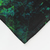 Blauwe zwarte groene gestreepte achtergrond met bl fleece deken (Hoek)