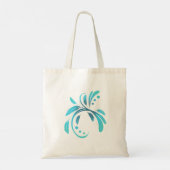 Blauwe zwarte haarstaartvezel tote bag (Achterkant)