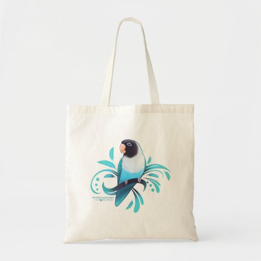 Blauwe zwarte haarstaartvezel tote bag (Voorkant)