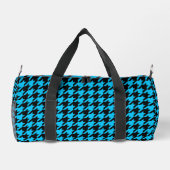 Blauwe Zwarte Houndstooth-controle Plunjezak (Achterkant)