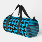 Blauwe Zwarte Houndstooth-controle Plunjezak (Rechterhoek)