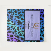 Blauwe & Zwarte Koeienvlekken, Gouden Hoefijzer Ve Wandkleed (Voorkant (horizontaal))