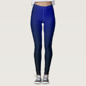Blauwe zwarte koolstofvezel gepatterd leggings (Voorkant)