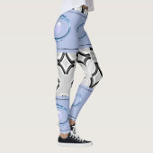 blauwe zwarte legging lang tiener (Rechts)